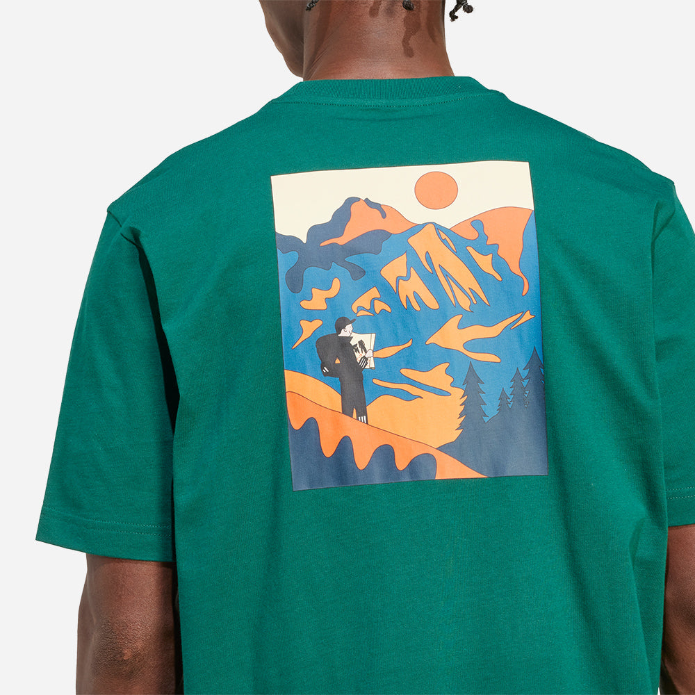 Áo Thun Nam Adidas Doodle Hunt Hike Graphic - Xanh Lá - Supersports Vietnam