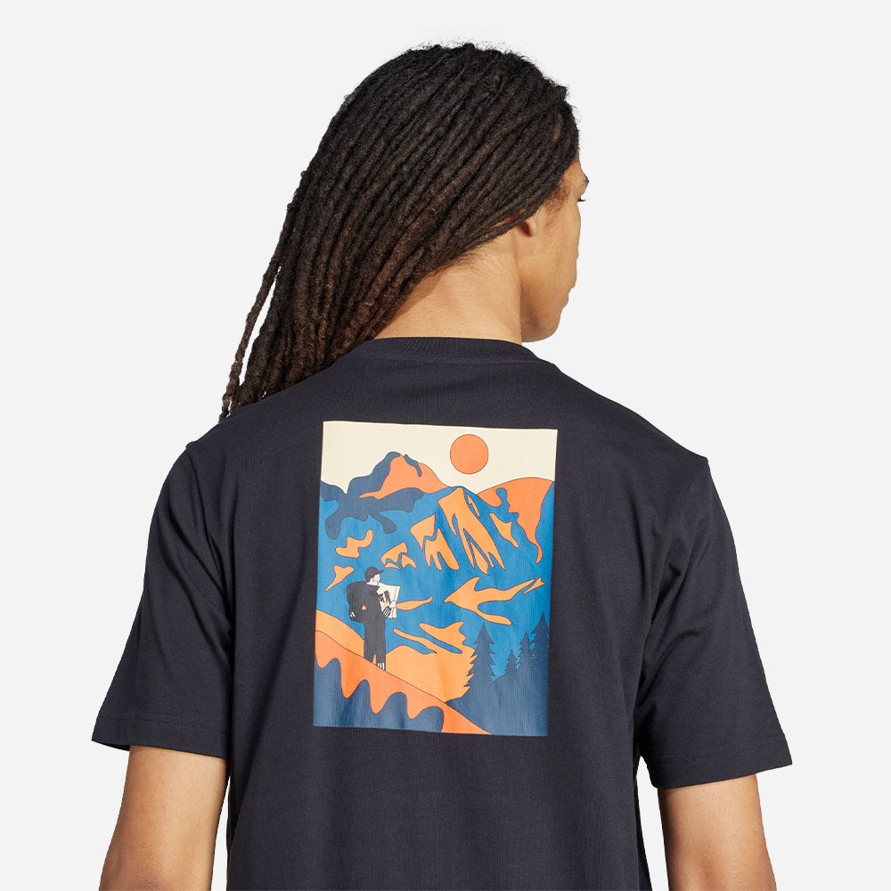 Áo Thun Nam Adidas Doodle Hunt Hike Graphic - Đen - Supersports Vietnam