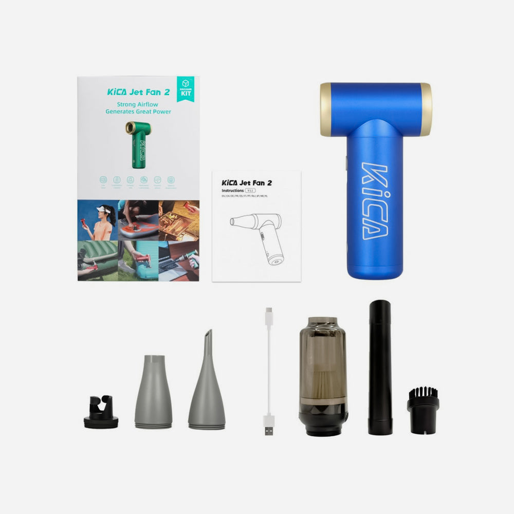 Máy Thổi Khí Nén KiCA Jet Fan 2 Kit (Kèm Bộ Hút Bụi) - Xanh Dương - Supersports Vietnam
