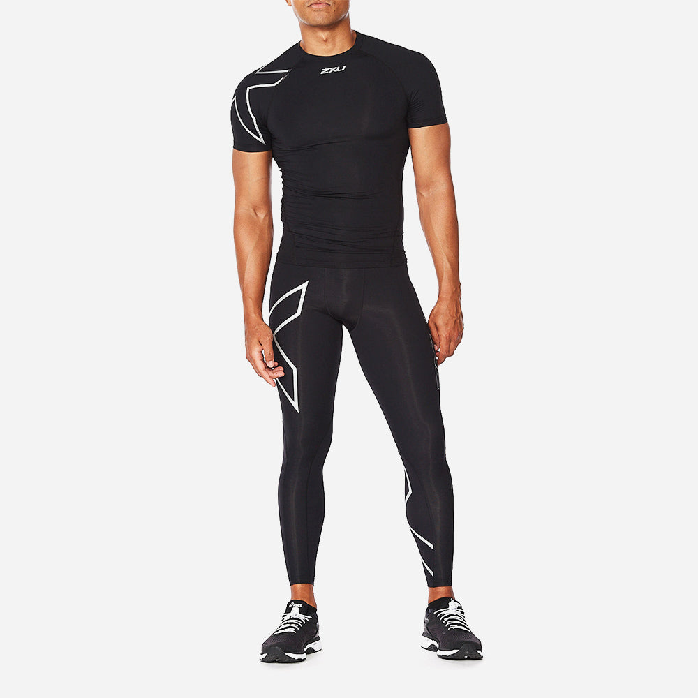Áo Tay Ngắn Bó Cơ Nam 2XU Core Compression - Đen - Supersports Vietnam