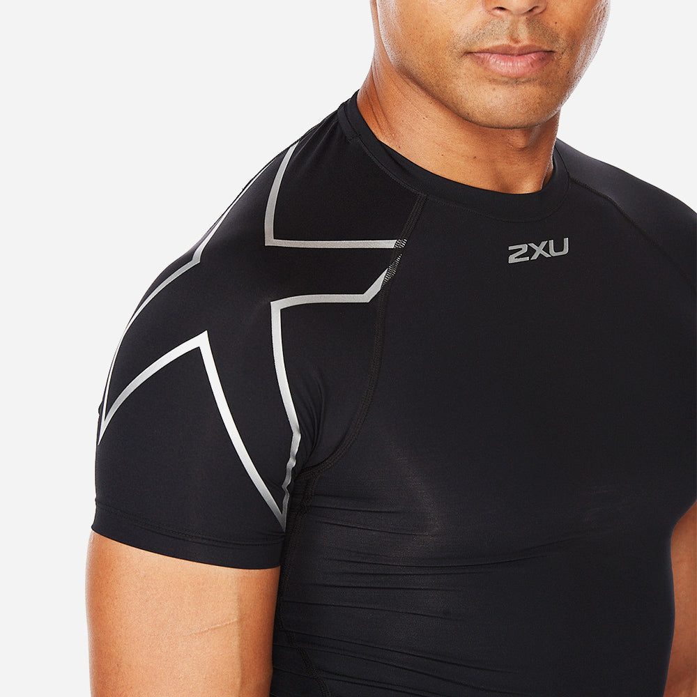 Áo Tay Ngắn Bó Cơ Nam 2XU Core Compression - Đen - Supersports Vietnam