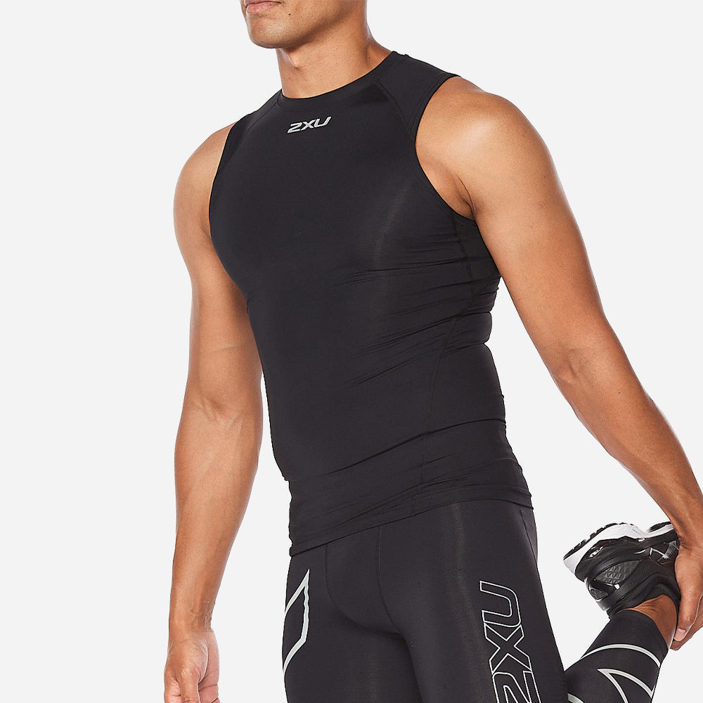 Áo Ba Lỗ Nam 2XU Core Compression Sleeveless - Đen - Supersports Vietnam