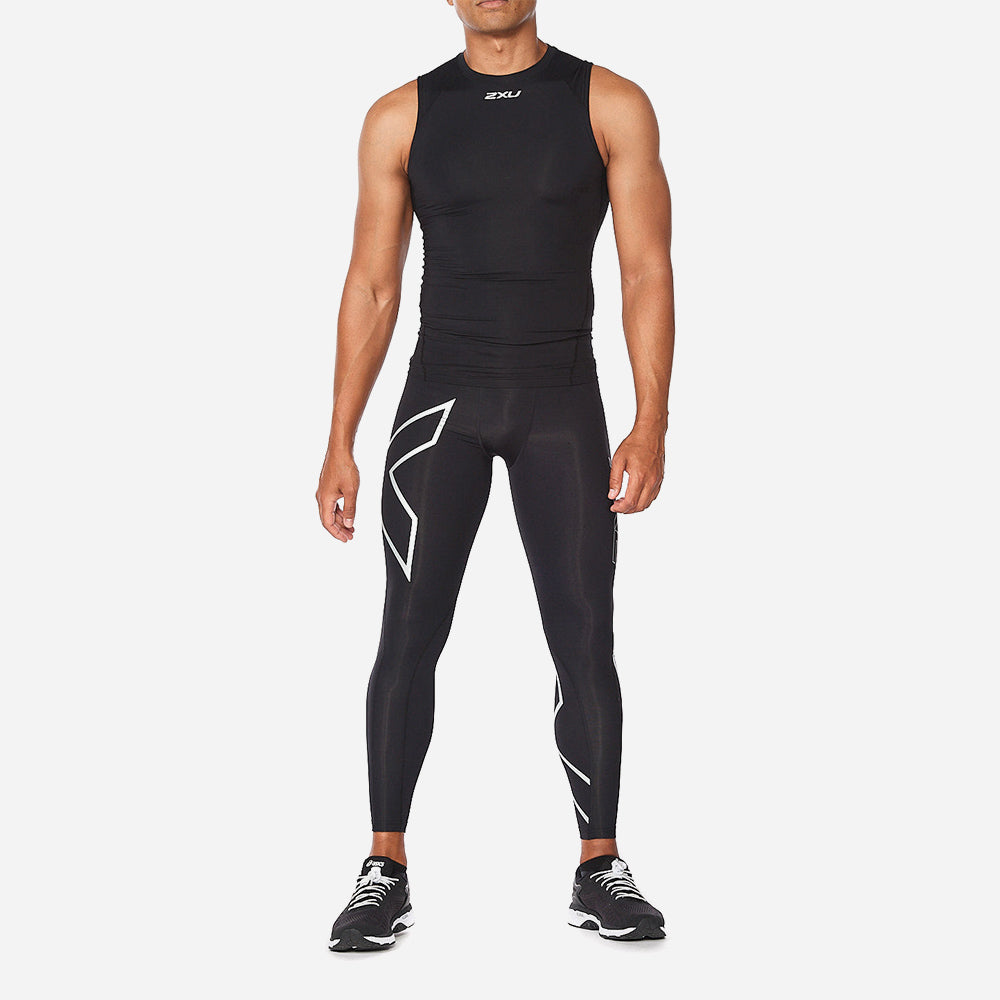 Áo Ba Lỗ Nam 2XU Core Compression Sleeveless - Đen - Supersports Vietnam