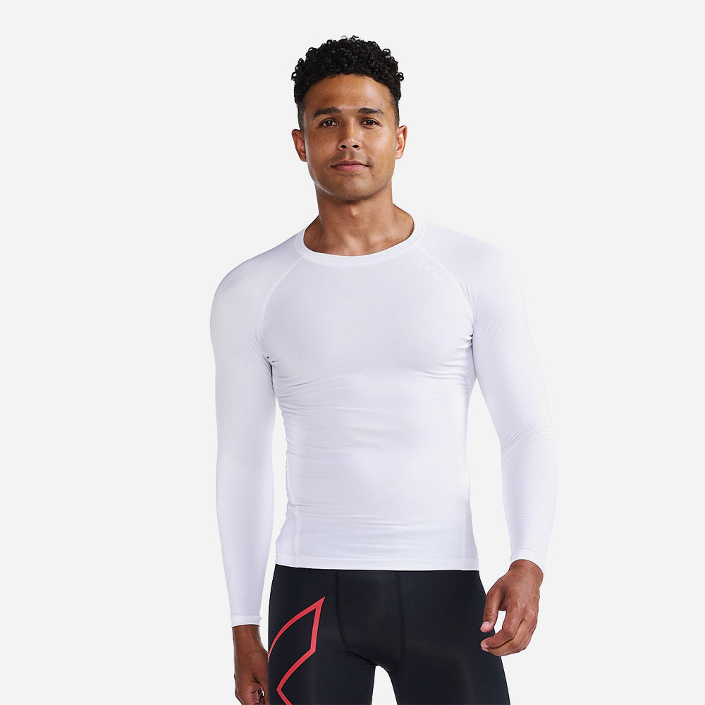 Áo Tay Dài Bó Cơ Nam 2XU Core Compression Game Day - Trắng - Supersports Vietnam