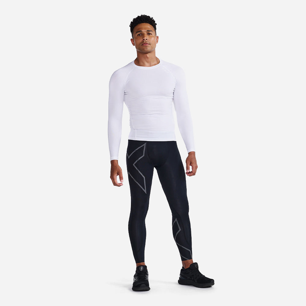 Áo Tay Dài Bó Cơ Nam 2XU Core Compression Game Day - Trắng - Supersports Vietnam