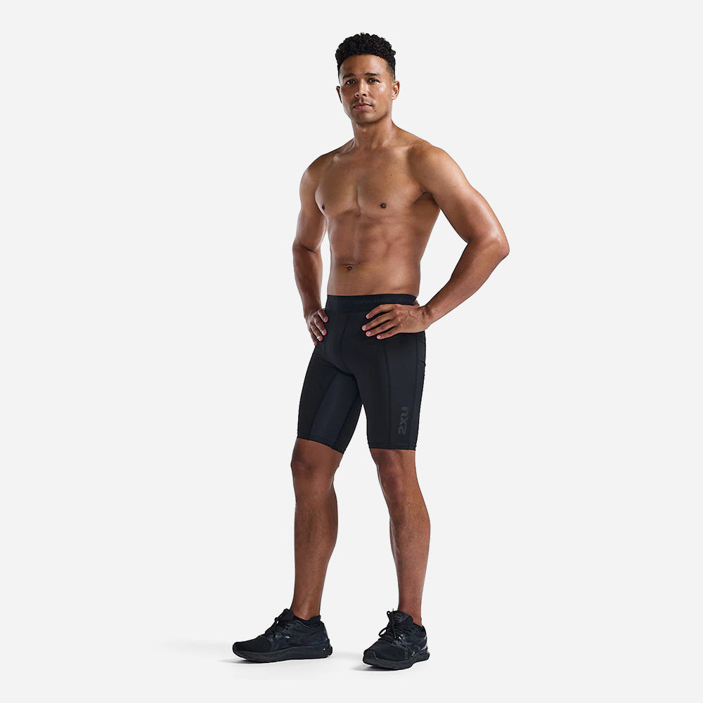 Quần Ngắn Base Layer Nam 2XU Base Layer Compression - Đen - Supersports Vietnam