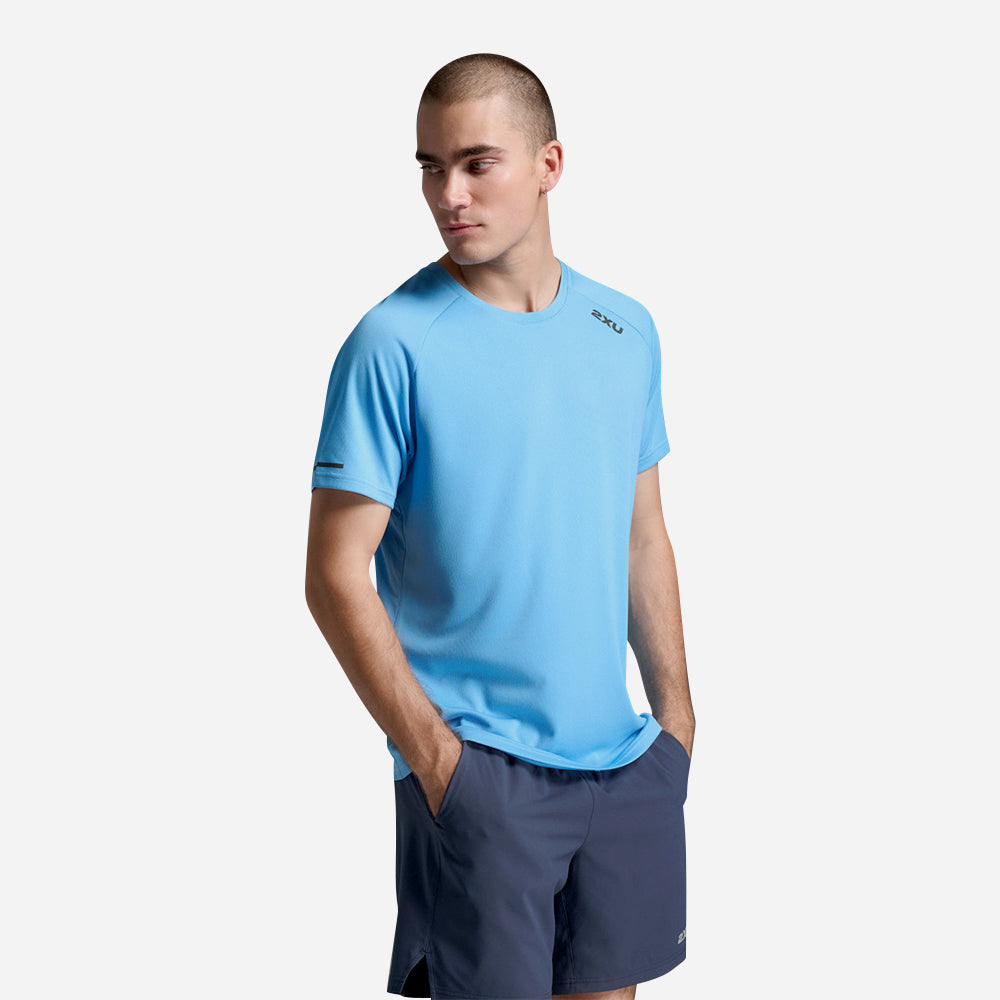 Áo Thun Tay Ngắn Nam 2XU Aero - Xanh Dương - Supersports Vietnam