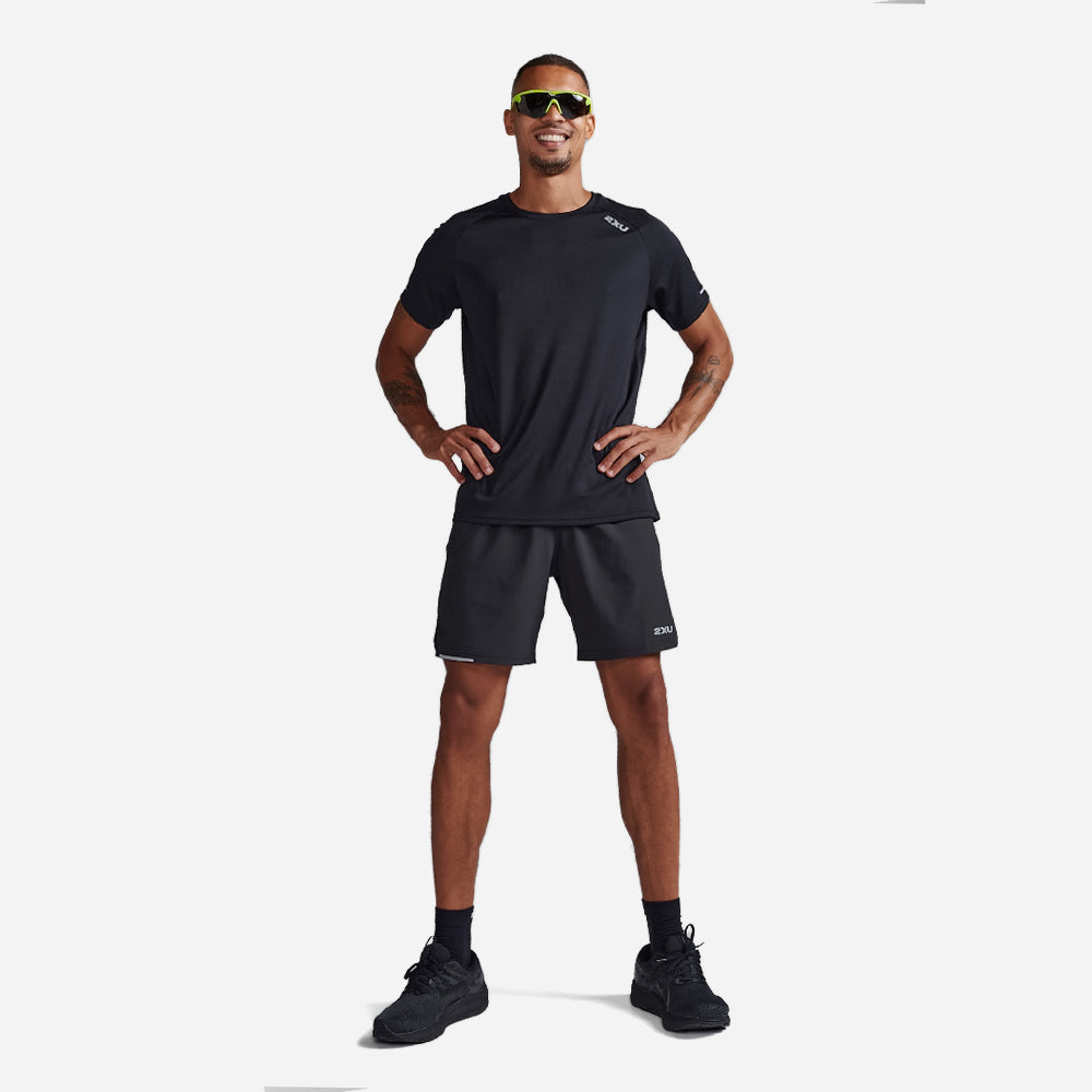 Áo Tay Ngắn Nam 2XU Aero - Đen - Supersports Vietnam