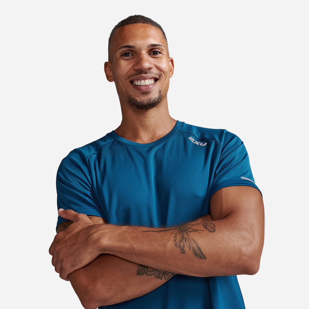 Áo Tay Ngắn Nam 2XU Aero - Xanh Dương - Supersports Vietnam