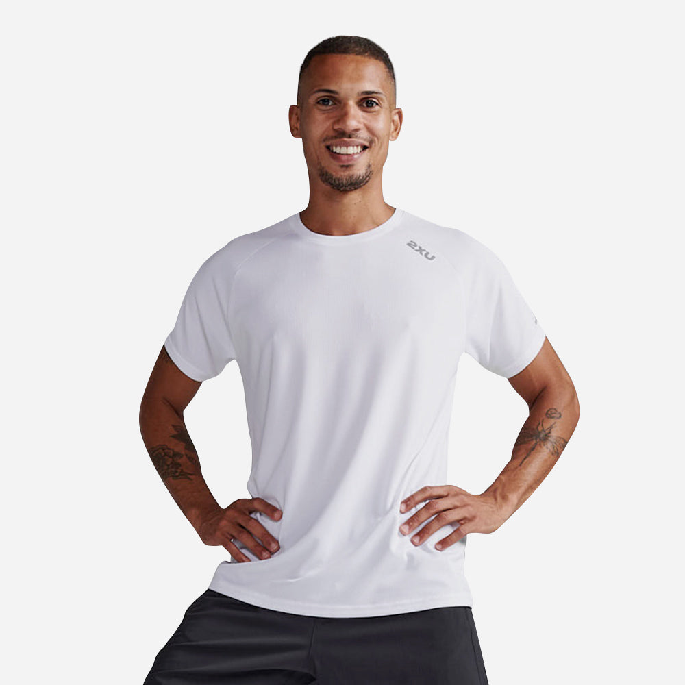 Áo Tay Ngắn Nam 2XU Aero - Trắng - Supersports Vietnam
