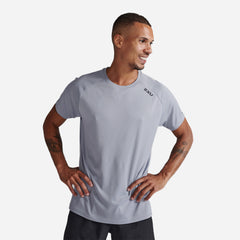 Áo Tay Ngắn Nam 2XU Aero - Xám - Supersports Vietnam