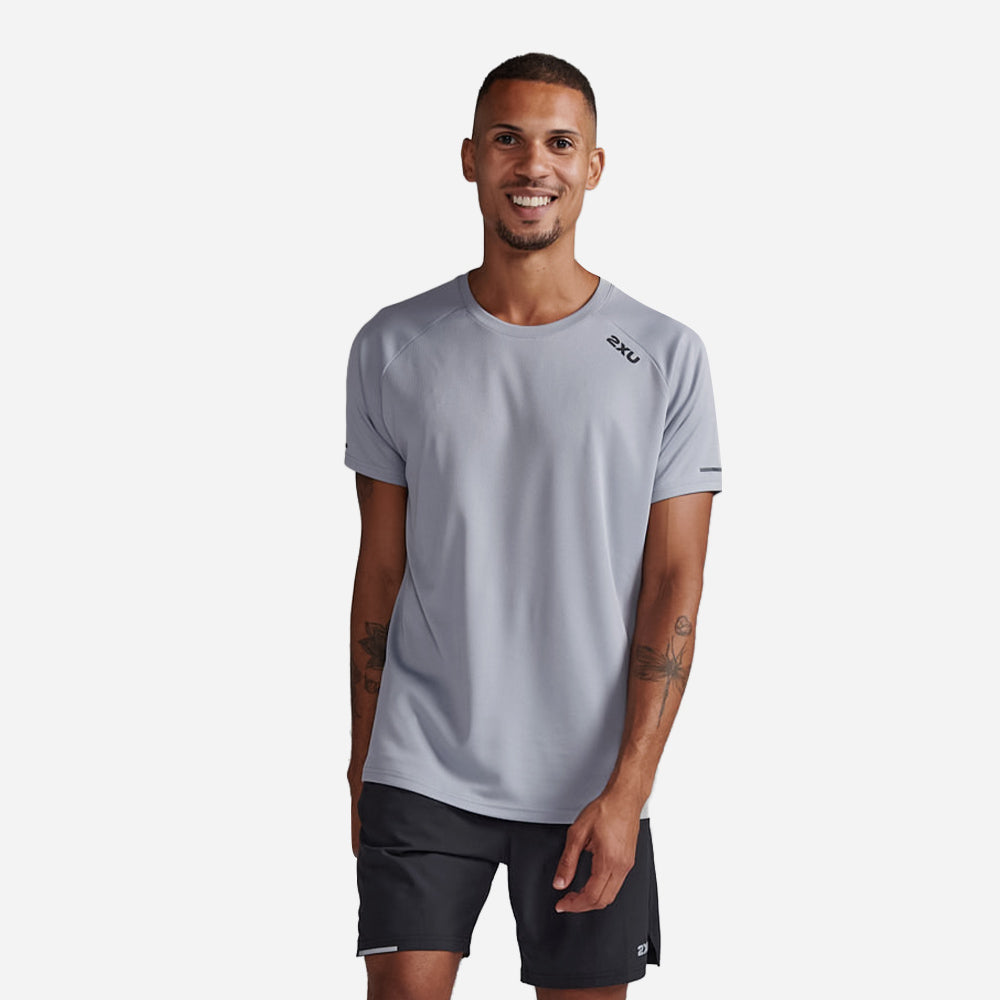 Áo Tay Ngắn Nam 2XU Aero - Xám - Supersports Vietnam