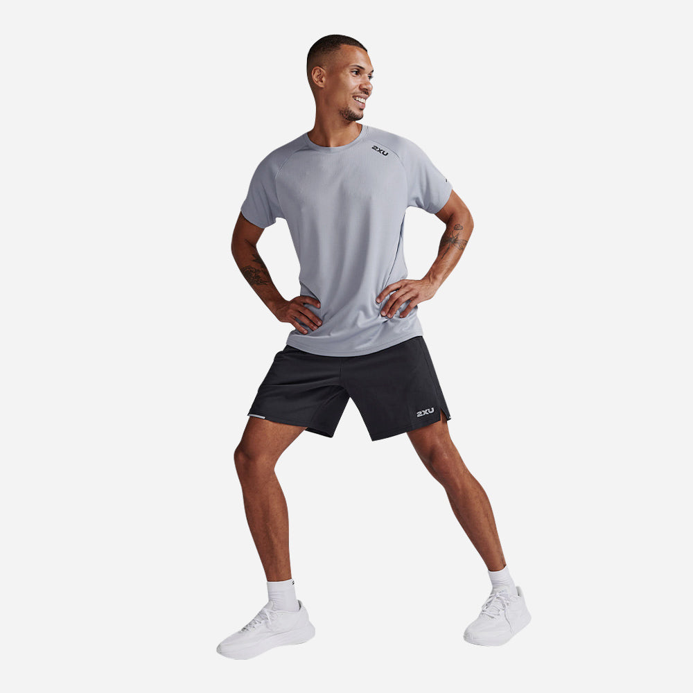 Áo Tay Ngắn Nam 2XU Aero - Xám - Supersports Vietnam