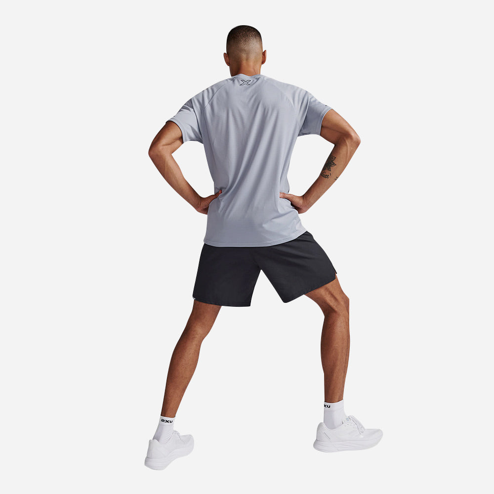 Áo Tay Ngắn Nam 2XU Aero - Xám - Supersports Vietnam