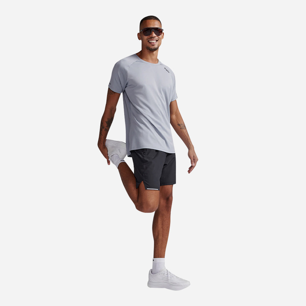 Áo Tay Ngắn Nam 2XU Aero - Xám - Supersports Vietnam