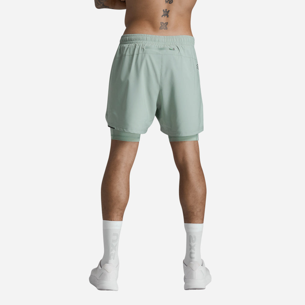Quần Ngắn Nam 2XU Aero Mesh 2-In-1 5 Inch - Xanh Mint - Supersports Vietnam