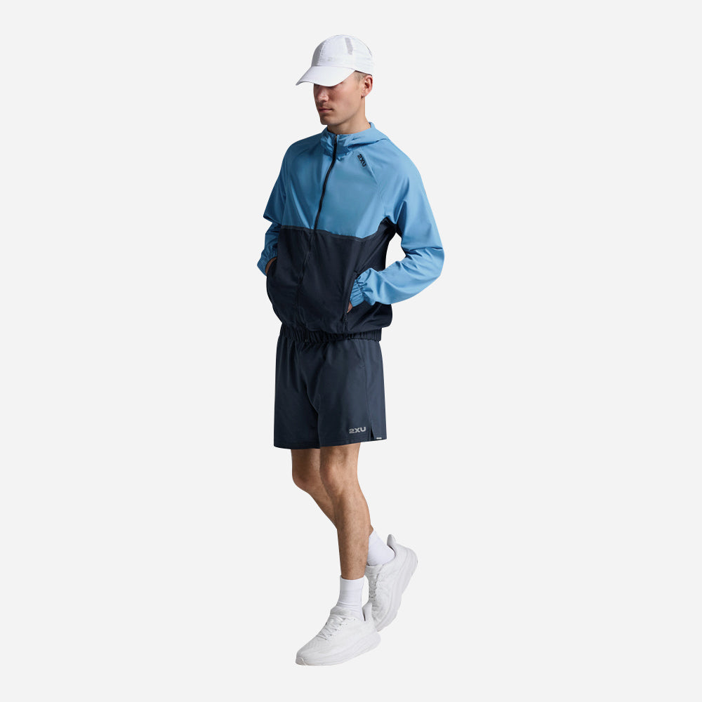 Áo Khoác Chạy Bộ Nam 2XU Aero Hex Windbreaker - Xanh Dương - Supersports Vietnam