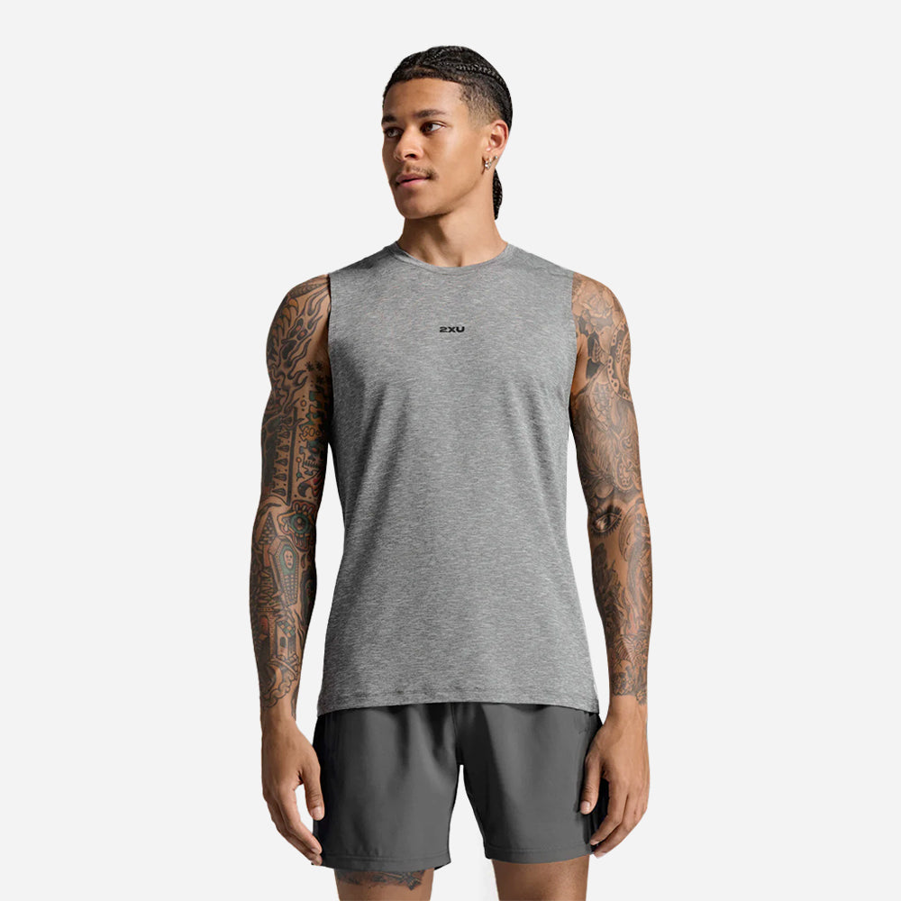 Áo Ba Lỗ Nam 2XU Motion Soft Jersey - Xám - Supersports Vietnam