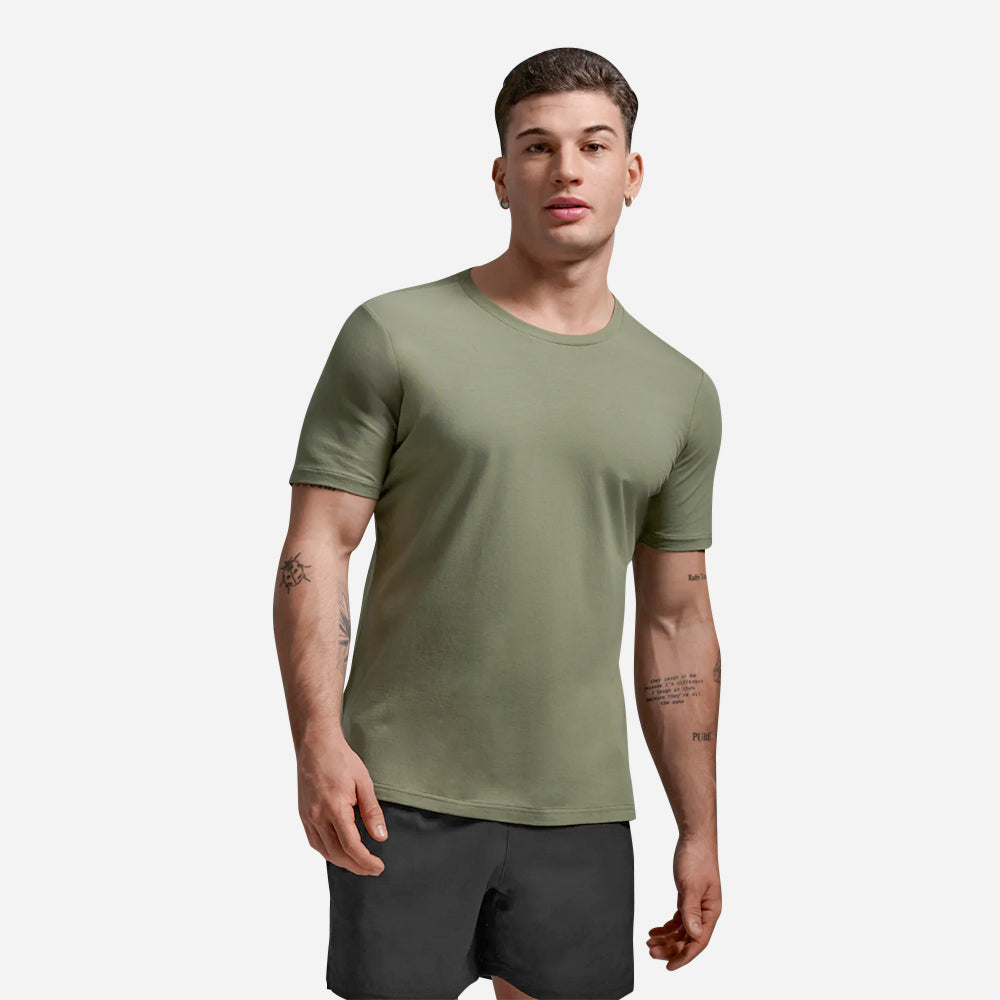 Áo Thun Nam 2XU Motion Cotton Flex - Xanh Quân Đội - Supersports Vietnam