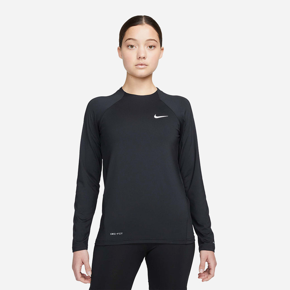 Áo Bơi Nữ Nike Swim Long Sleeve Hydroguard - Đen - Supersports Vietnam