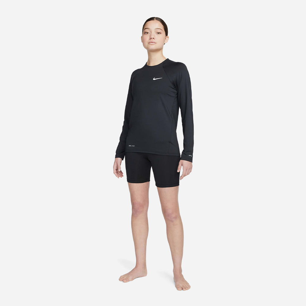 Áo Bơi Nữ Nike Swim Long Sleeve Hydroguard - Đen - Supersports Vietnam