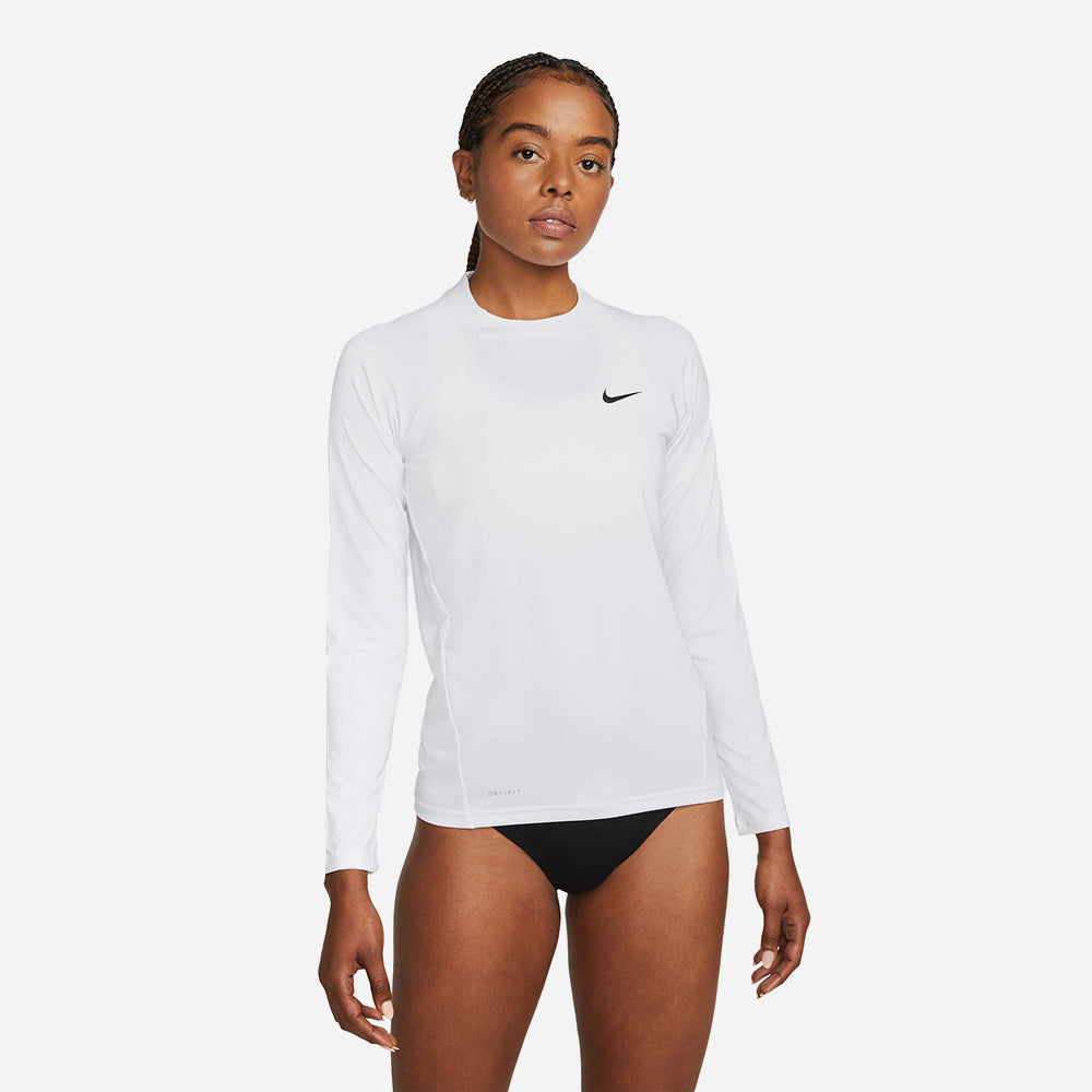 Áo Bơi Nữ Nike Swim Long Sleeve Hydroguard - Trắng - Supersports Vietnam