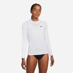 Áo Bơi Nữ Nike Swim Long Sleeve Hydroguard - Trắng - Supersports Vietnam