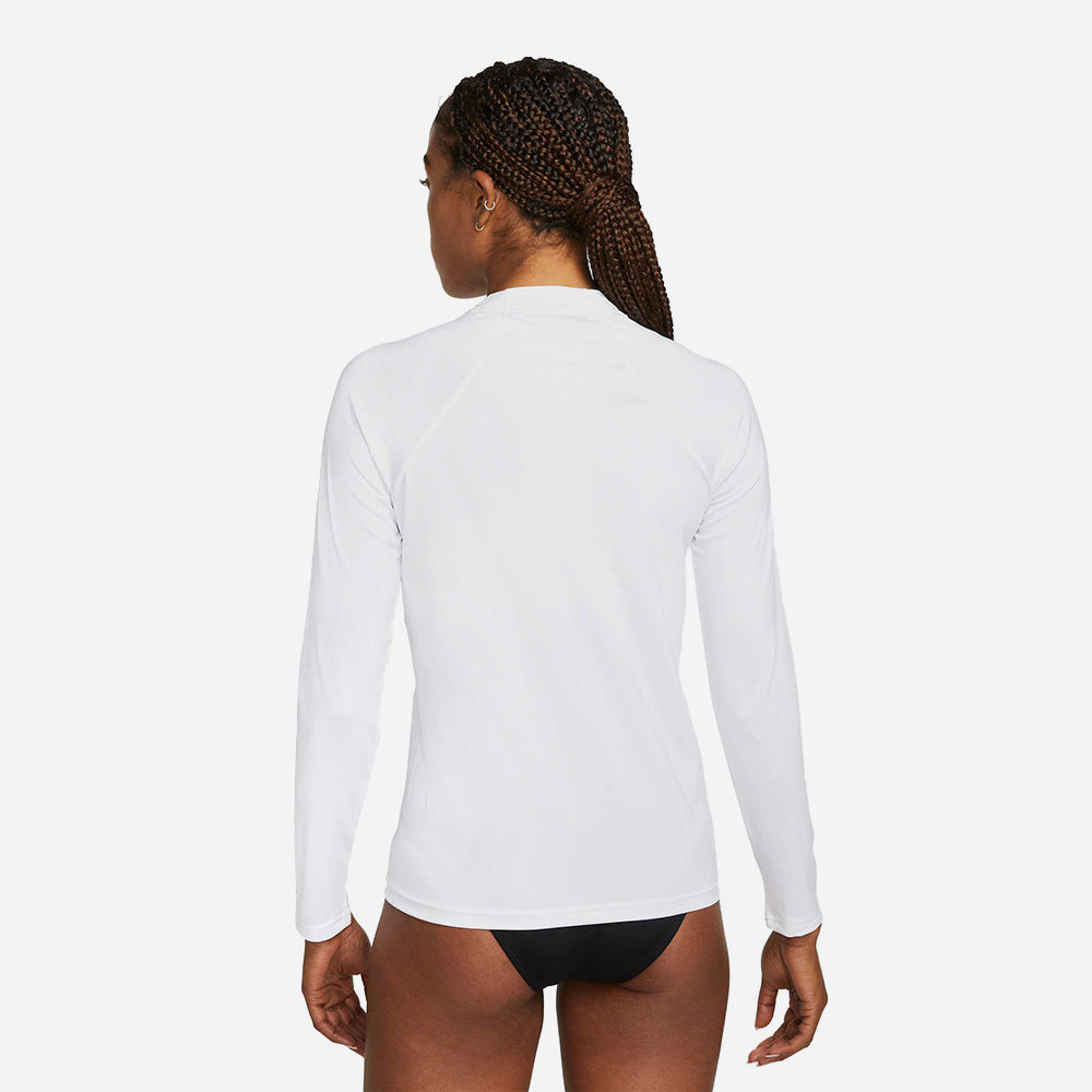 Áo Bơi Nữ Nike Swim Long Sleeve Hydroguard - Trắng - Supersports Vietnam