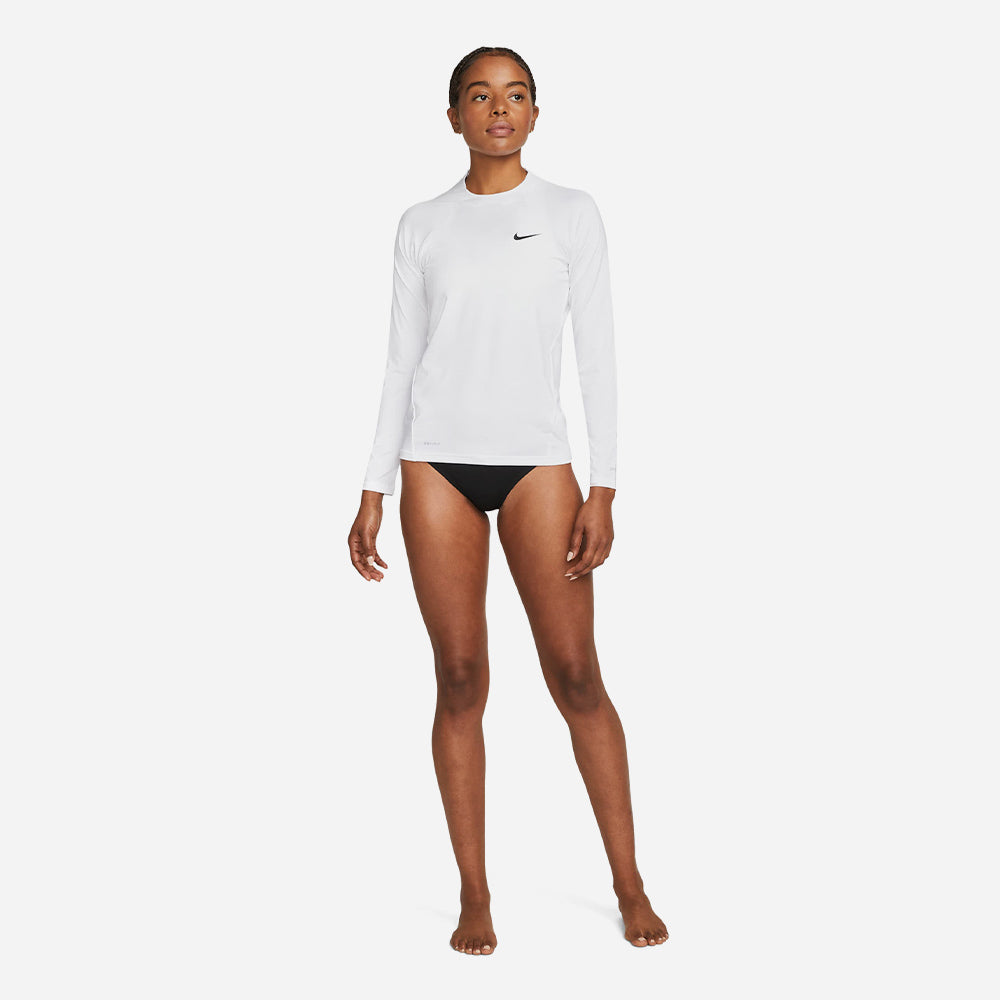 Áo Bơi Nữ Nike Swim Long Sleeve Hydroguard - Trắng - Supersports Vietnam