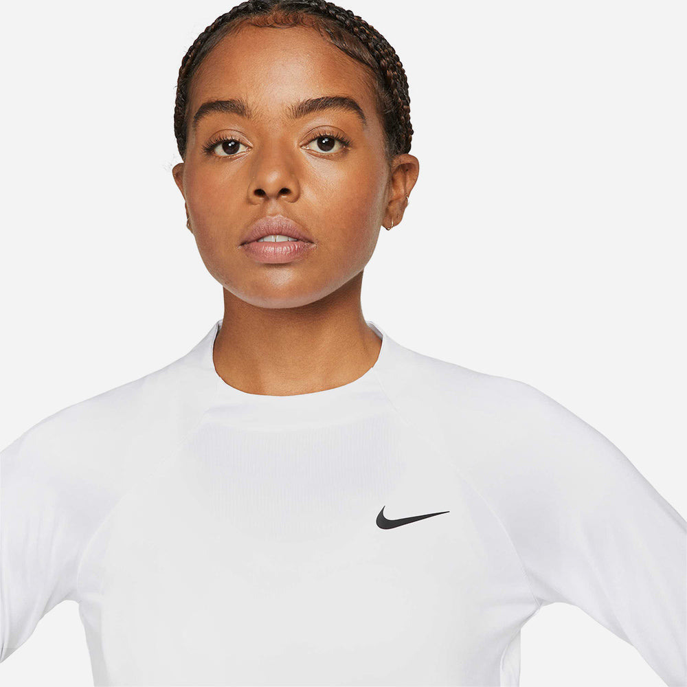 Áo Bơi Nữ Nike Swim Long Sleeve Hydroguard - Trắng - Supersports Vietnam