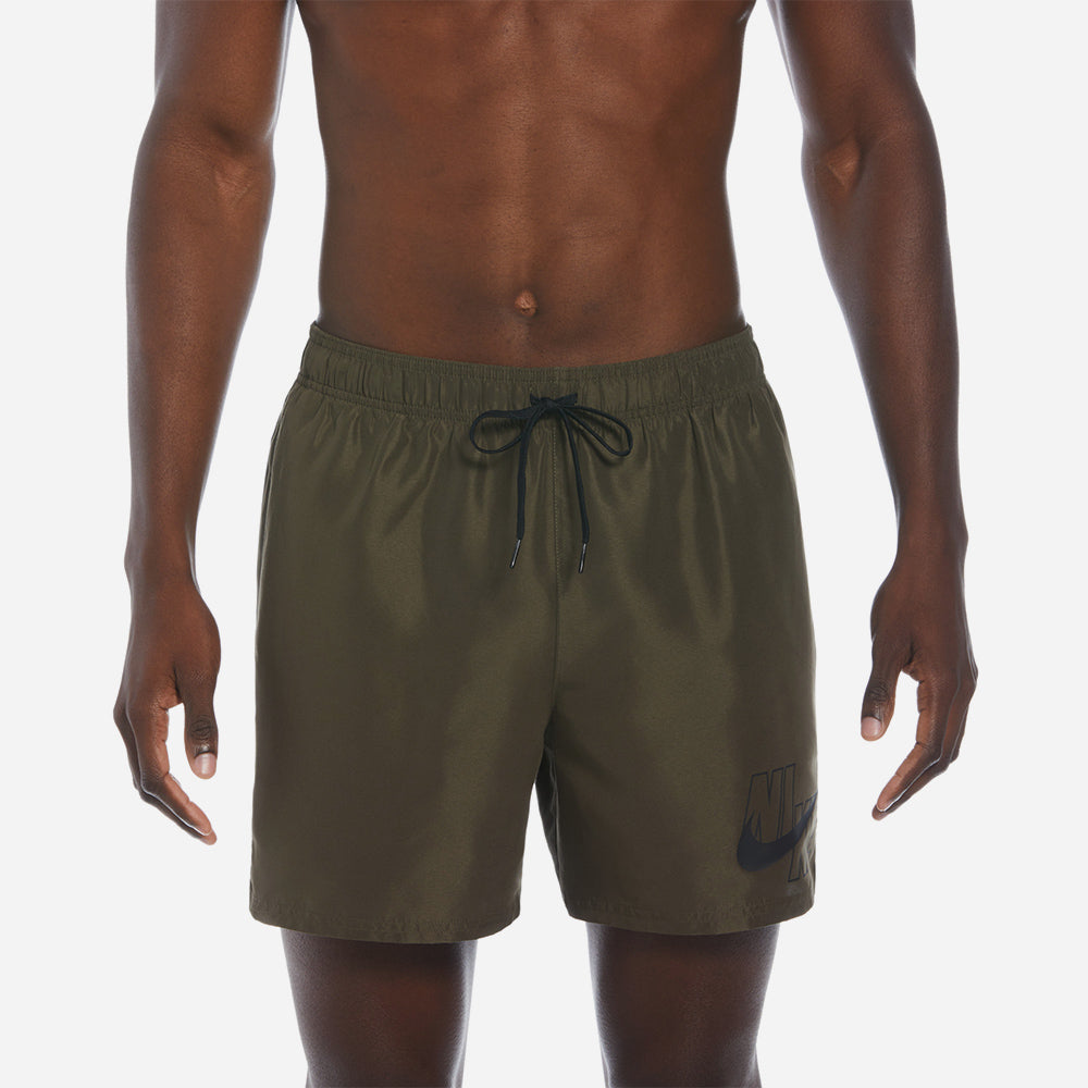 Quần Bơi Nam Nike Swim Logo 5" Volley - Xanh Quân Đội - Supersports Vietnam