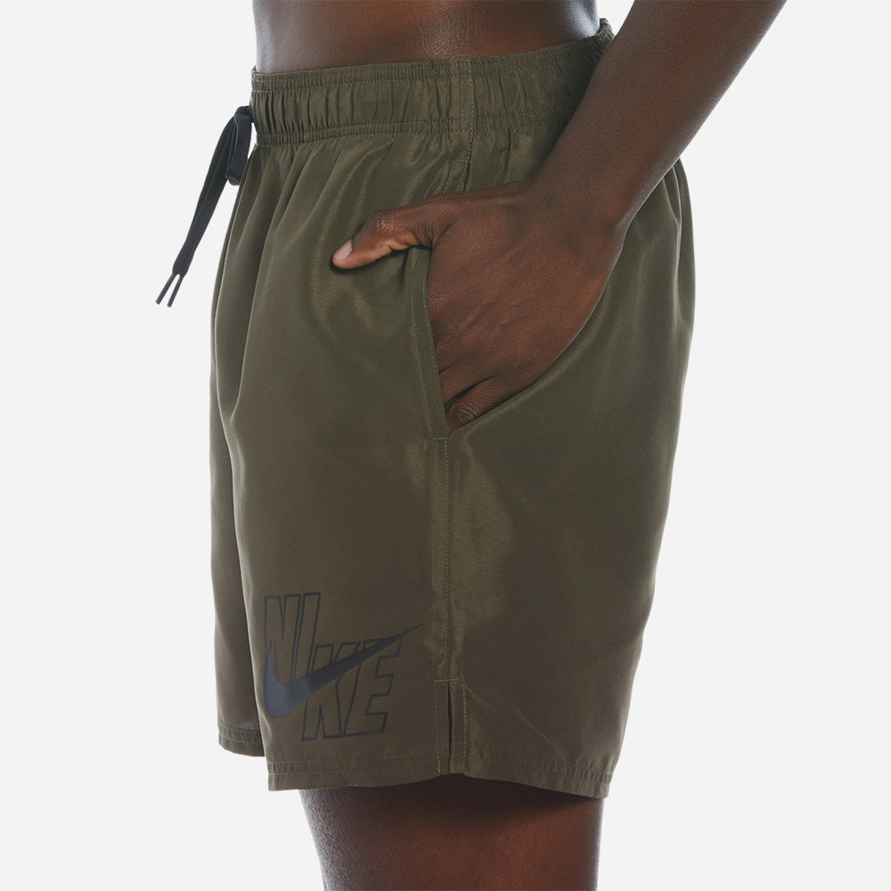 Quần Bơi Nam Nike Swim Logo 5" Volley - Xanh Quân Đội - Supersports Vietnam