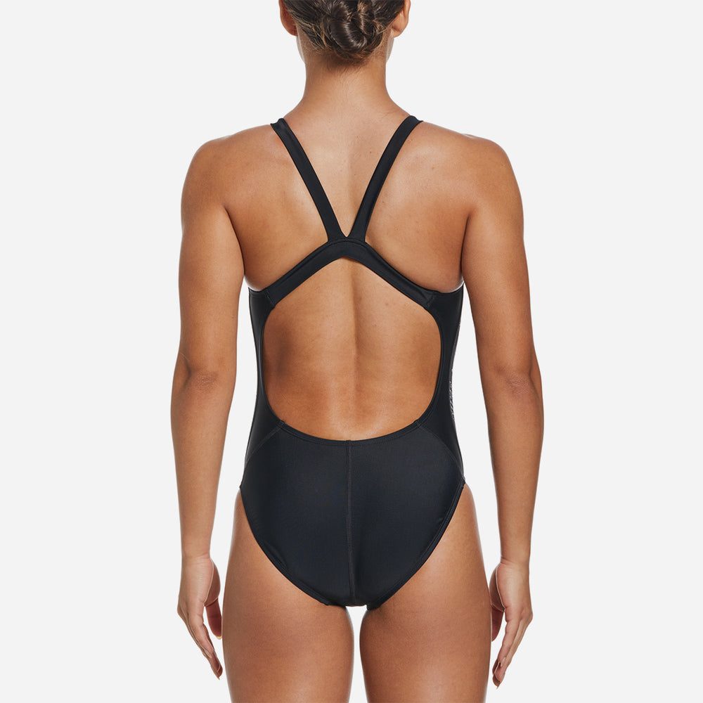 Đồ Bơi Một Mảnh Nữ Nike Swim Fusion Logo Tape Fastback - Đen - Supersports Vietnam