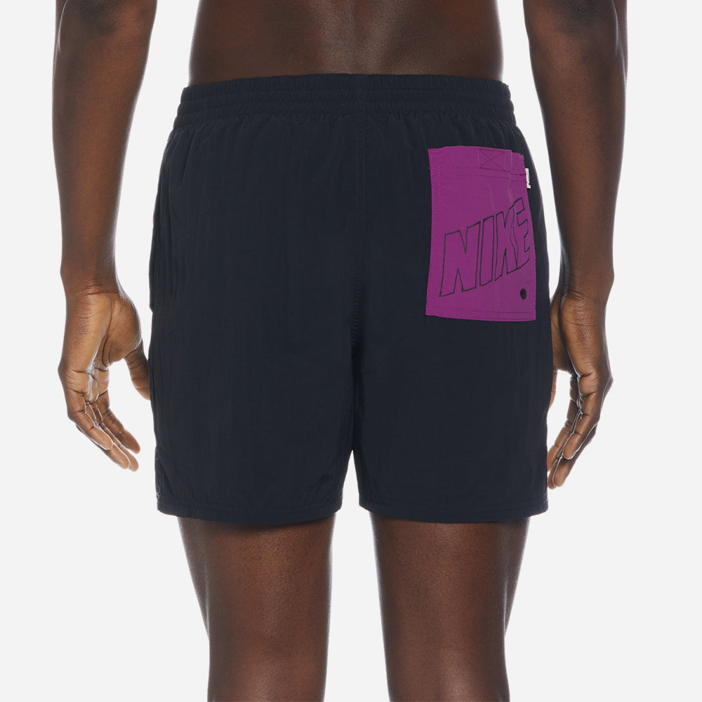 Quần Bơi Nam Phối Dây Rút Nike Swim Sketch 5" Volley - Đen - Supersports Vietnam