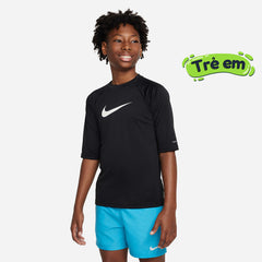 Áo Bơi Bé Trai Nike Swim Sleeve Hydroguard - Đen - Supersports Vietnam