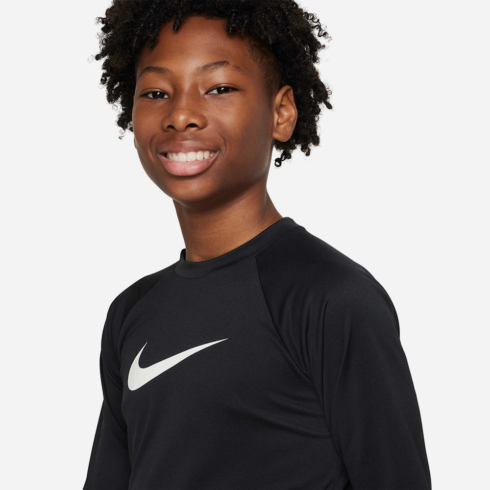 Áo Bơi Bé Trai Nike Swim Sleeve Hydroguard - Đen - Supersports Vietnam