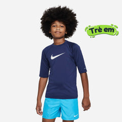 Áo Bơi Bé Trai Nike Swim Sleeve Hydroguard - Xanh Navy - Supersports Vietnam