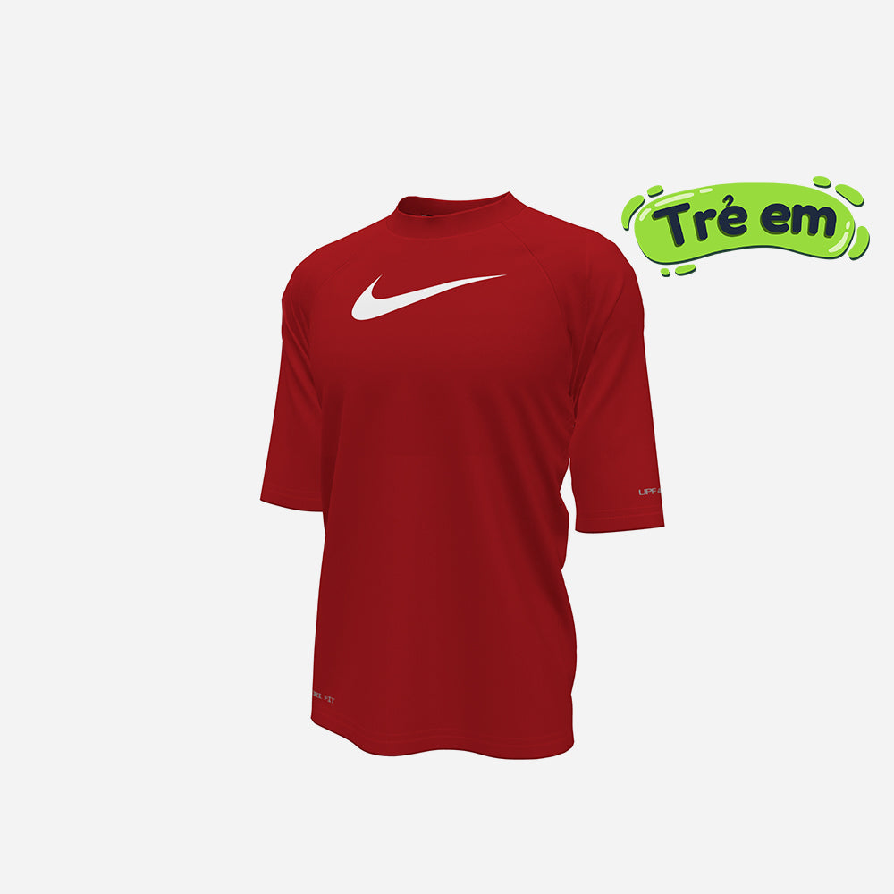 Áo Bơi Bé Trai Nike Swim Sleeve Hydroguard - Đỏ - Supersports Vietnam