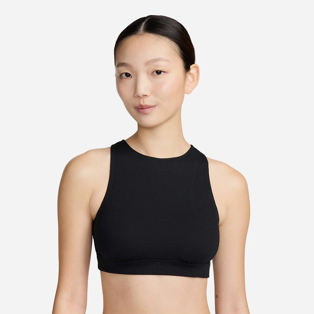 Áo Bơi Nữ Nike Swim Elevated Essential High Neck - Đen - Supersports Vietnam