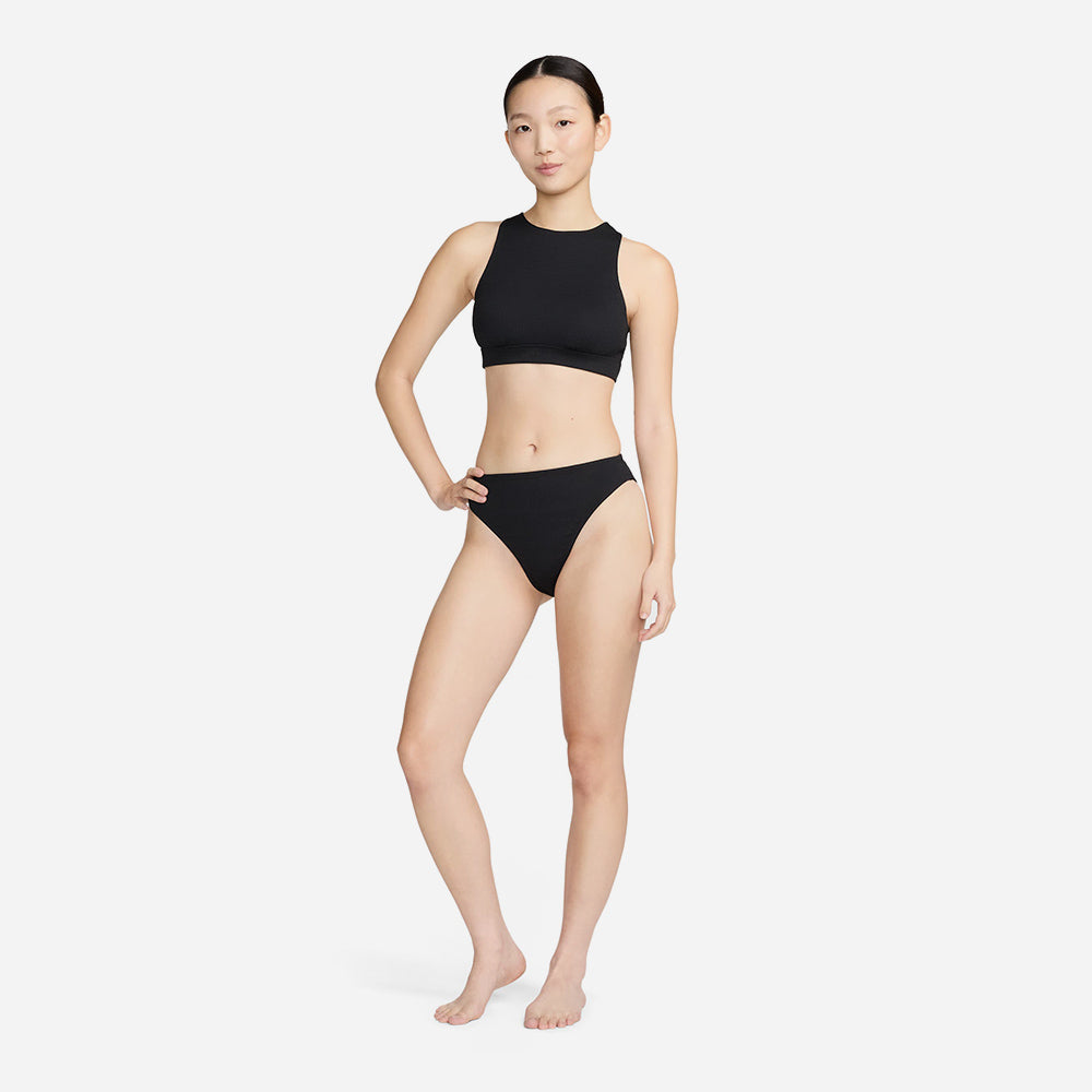 Áo Bơi Nữ Nike Swim Elevated Essential High Neck - Đen - Supersports Vietnam