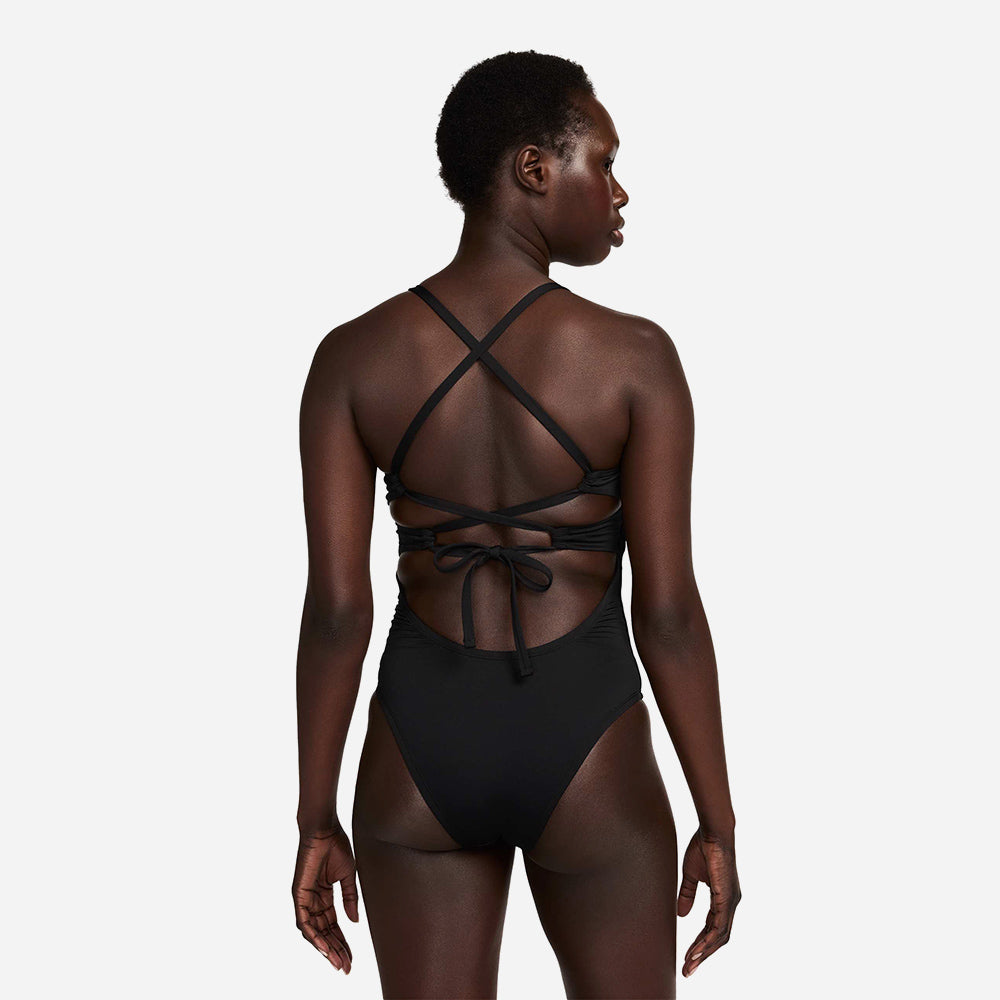 Đồ Bơi Một Mảnh Nữ Nike Swim Lace Up Tie Back One - Đen - Supersports Vietnam