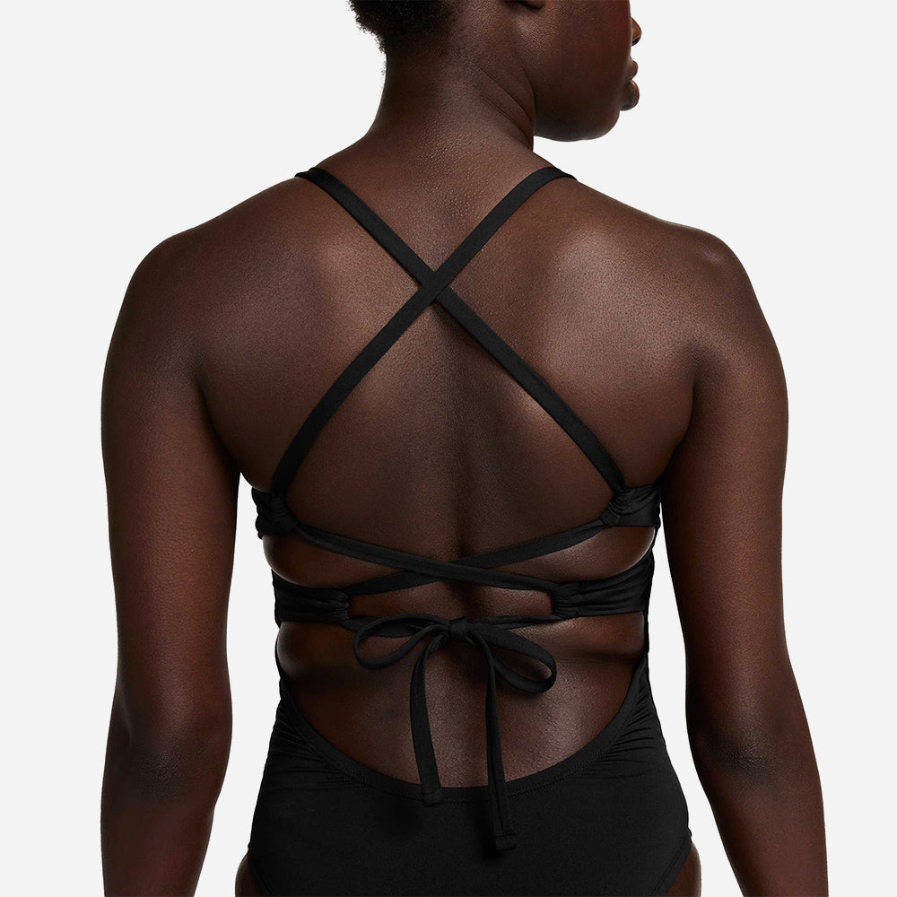 Đồ Bơi Một Mảnh Nữ Nike Swim Lace Up Tie Back One - Đen - Supersports Vietnam