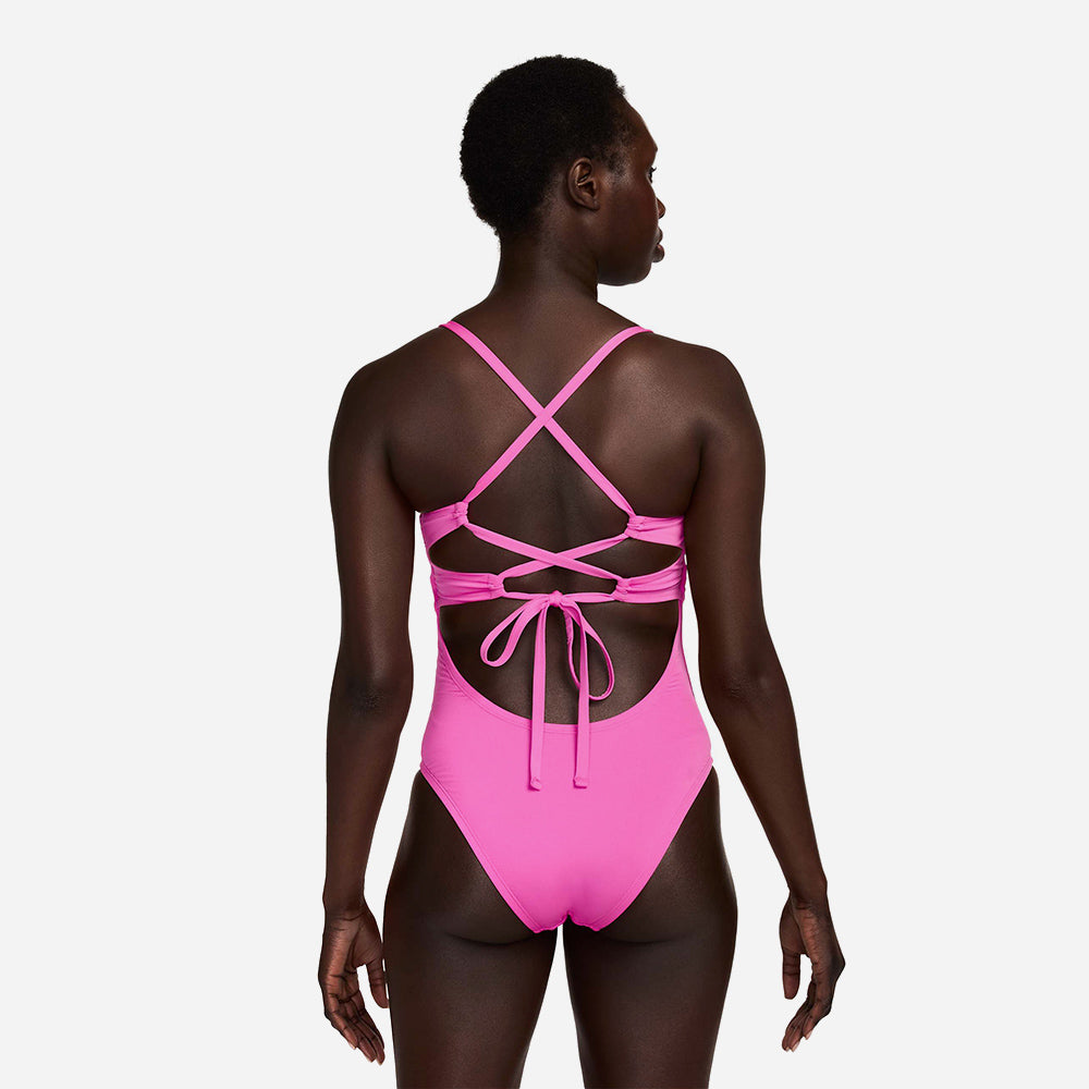 Đồ Bơi Một Mảnh Nữ Nike Swim Lace Up Tie Back One - Hồng - Supersports Vietnam