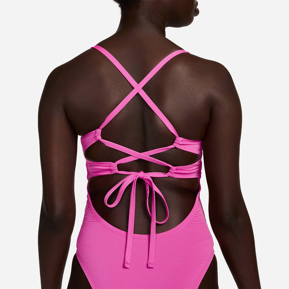 Đồ Bơi Một Mảnh Nữ Nike Swim Lace Up Tie Back One - Hồng - Supersports Vietnam