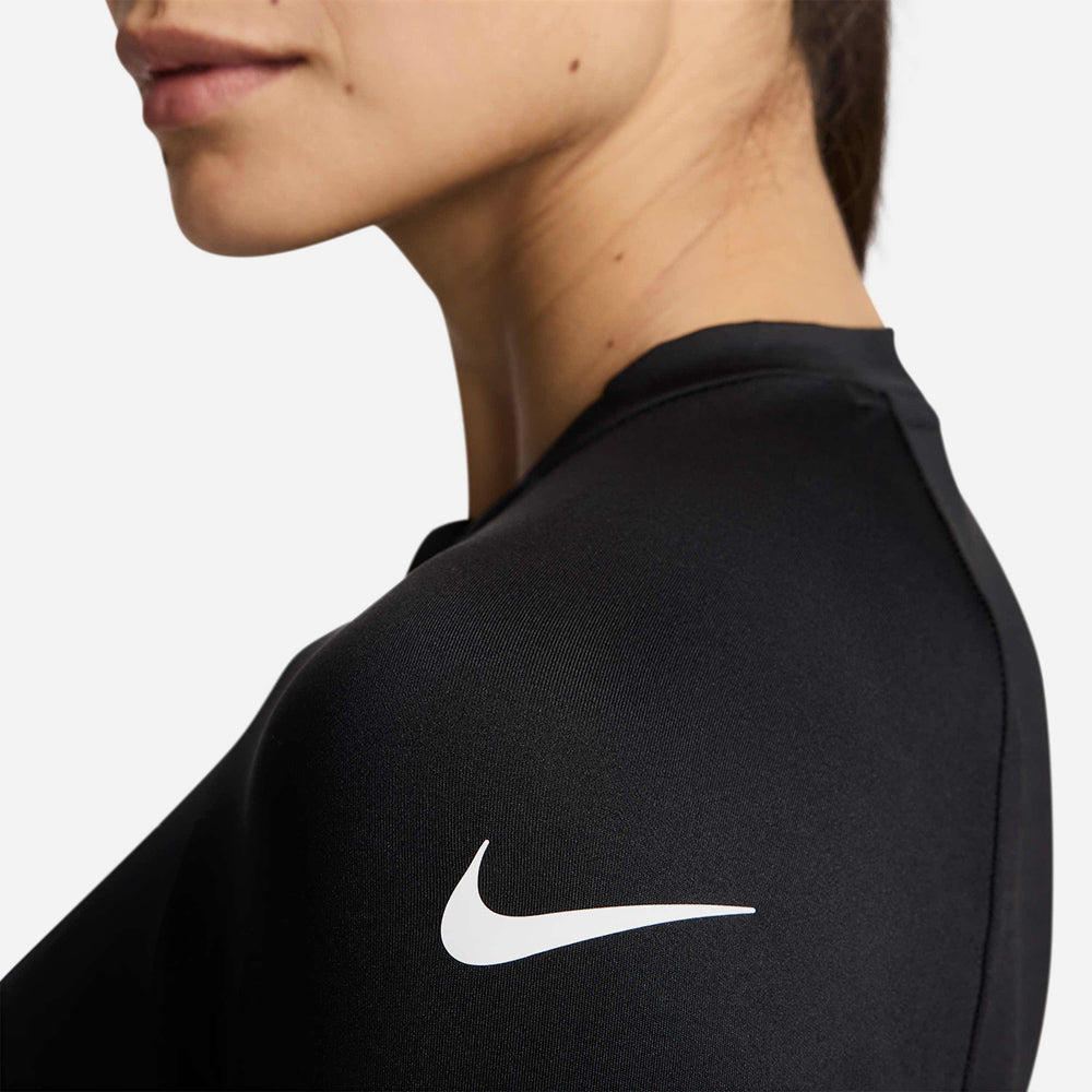 Áo Bơi Nữ Nike Swim Logo Long Sleeve Zip Hydroguard - Đen - Supersports Vietnam