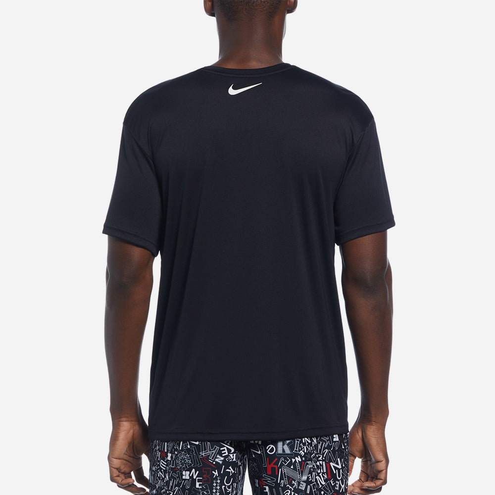 Áo Bơi Nam Nike Swim Stacked Swoosh Sleeve Hydroguard - Đen - Supersports Vietnam