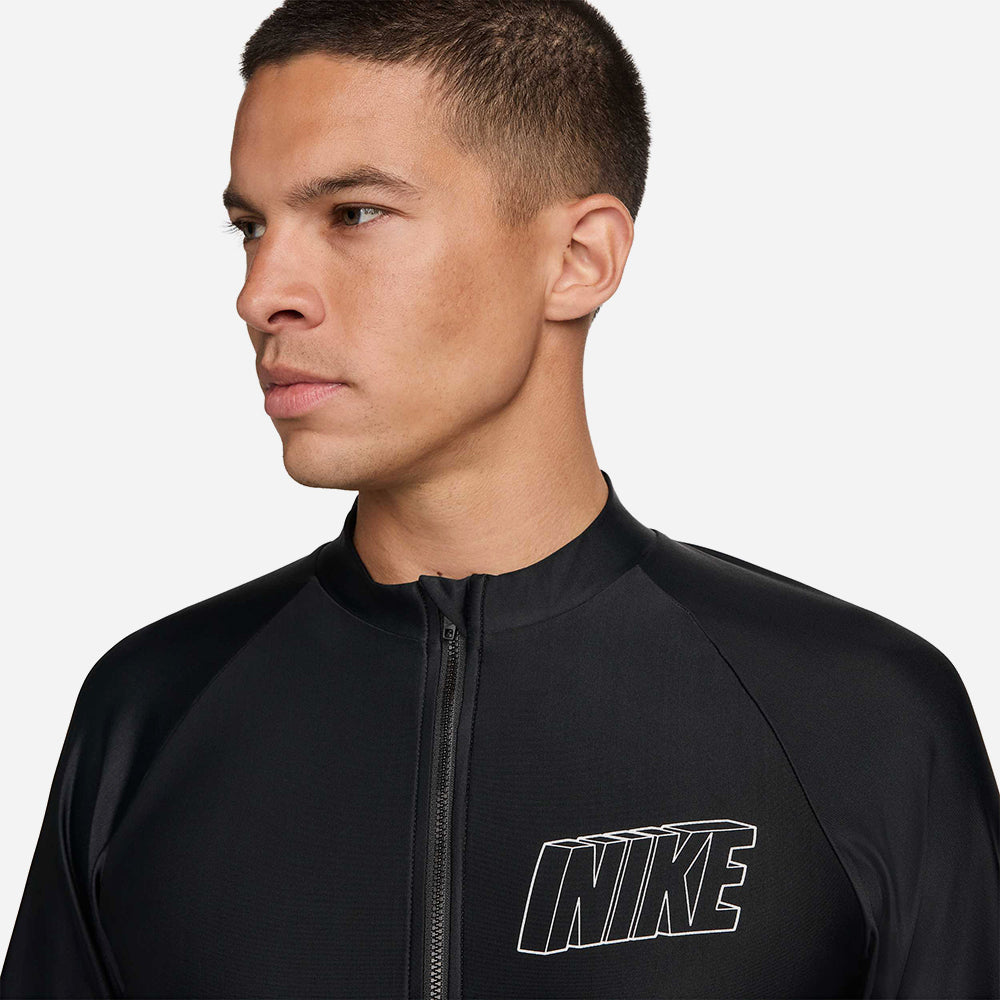 Áo Bơi Nam Nike Swim 3D Long Sleeve Zip Hydroguard - Đen - Supersports Vietnam