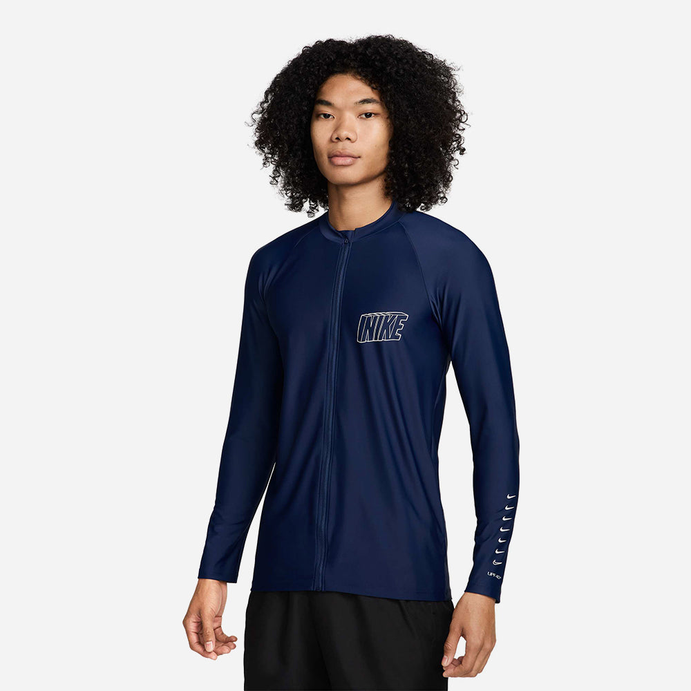 Áo Bơi Nam Nike Swim 3D Long Sleeve Zip Hydroguard - Xanh Navy - Supersports Vietnam