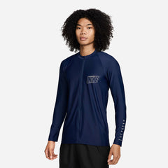Áo Bơi Nam Nike Swim 3D Long Sleeve Zip Hydroguard - Xanh Navy - Supersports Vietnam