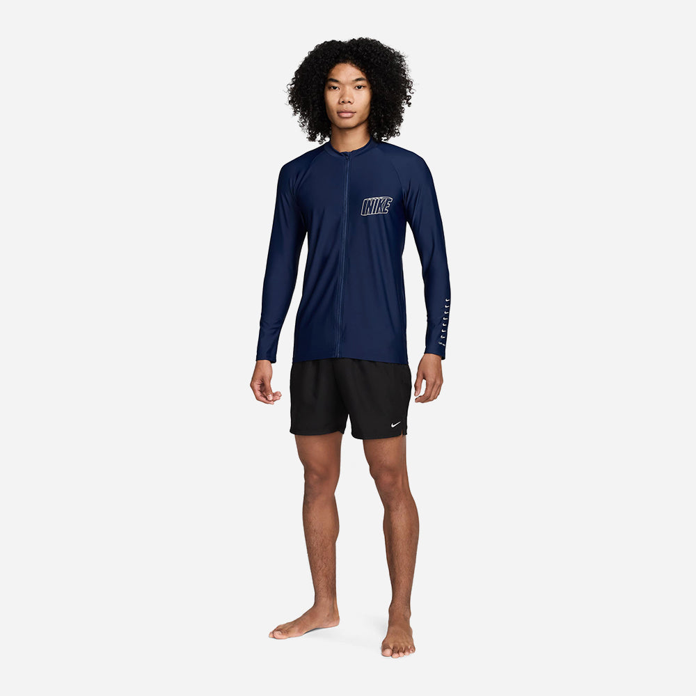 Áo Bơi Nam Nike Swim 3D Long Sleeve Zip Hydroguard - Xanh Navy - Supersports Vietnam